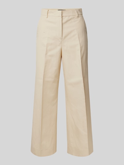 Weekend Max Mara Wide Leg Stoffhose mit Bügelfalten Modell 'ZIRCONE' Sand 2