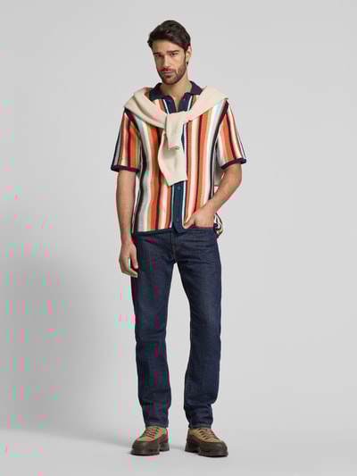 Knowledge Cotton Apparel Freizeithemd mit Knopfleiste Dunkelblau 1