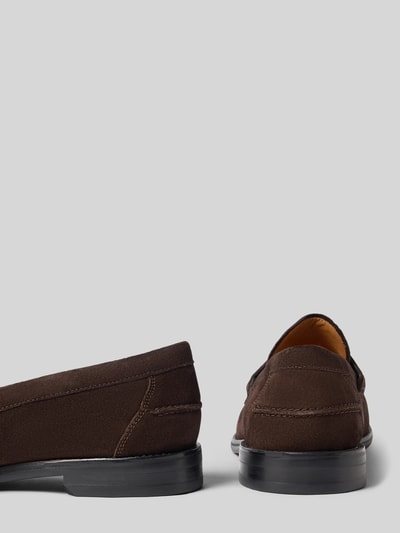 Produktfoto, Loafer aus echtem Veloursleder Modell 'STEVEN' von Vagabond, brązowy rindsleder, okrągły nosek, blokowy obcas, styl skórzany