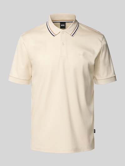 BOSS Slim Fit Poloshirt aus reiner Baumwolle Offwhite 2