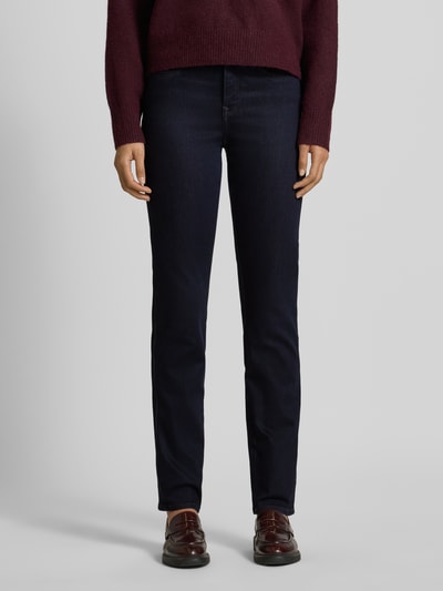 Brax Straight fit jeans met steekzakken, model 'CAROLA THERMO' Donkerblauw - 4