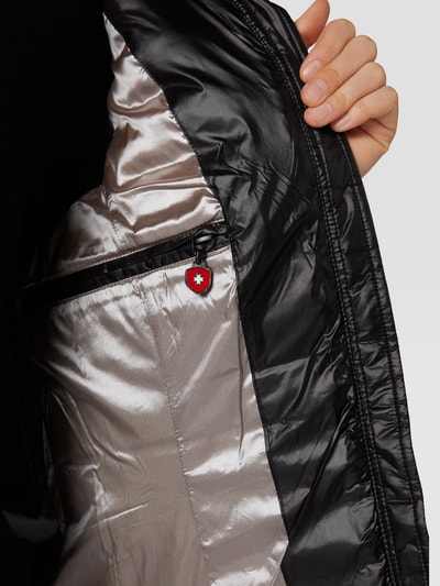 Wellensteyn Bodywarmer met labelapplicatie, model 'Italy Hood' Zwart - 7