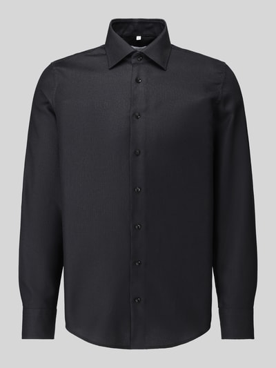Seidensticker Slim Fit Businesshemd aus reiner Baumwolle Black 2