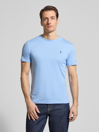 Polo Ralph Lauren Regular Fit T-Shirt aus reiner Baumwolle Hellblau 4