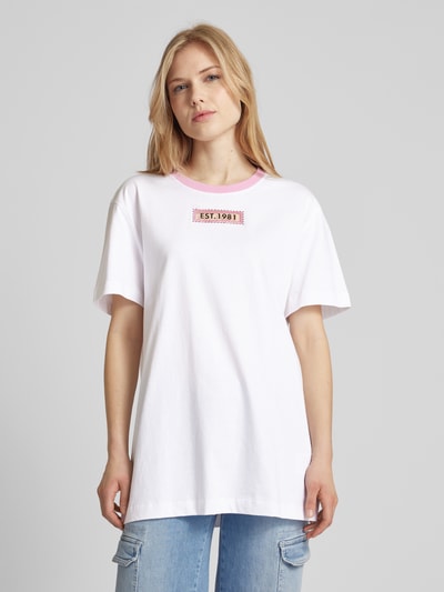 Guess T-Shirt mit Strasssteinbesatz Weiss 4