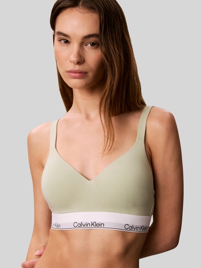 Calvin Klein Underwear Bralette aus Baumwoll-Mix Hellgruen 3