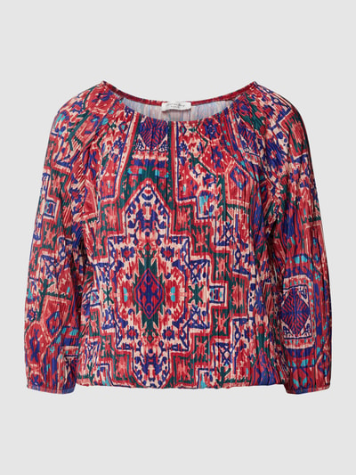 Christian Berg Woman Blouse met all-over motief Roestrood - 2