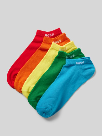 BOSS Sokken met labeldetail in een set van 5 paar, model 'Rainbow' Blauw - 1