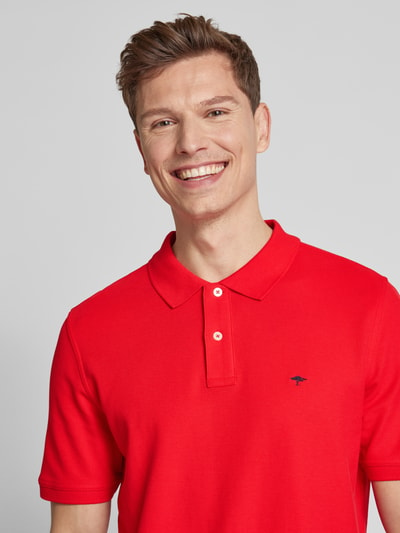 Fynch-Hatton Regular fit poloshirt met logostitching Rood - 3