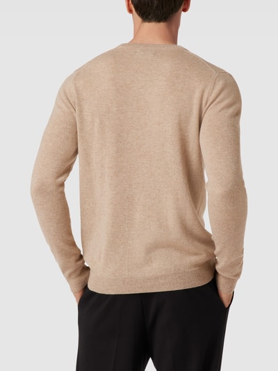 Matinique Gebreide pullover van kasjmier, model 'MAmordy' Zand - 5