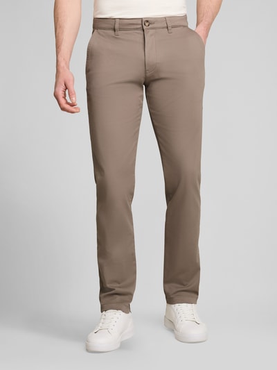 Tom Tailor Straight Fit Chino aus Baumwoll-Mix Taupe 4