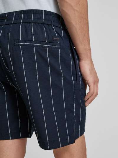 BOSS Orange Bermuda met steekzakken, model 'Sandrew' Marineblauw - 3