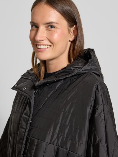 MM Kurtka pikowana o kroju oversized z rękawami nietoperzowymi model ‘ORAZIO’ Czarny 3