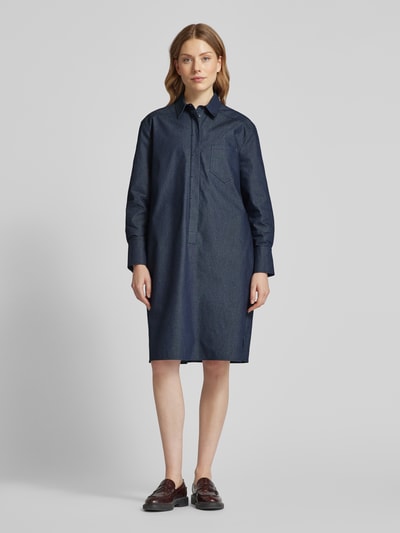 MORE Knielanges Kleid in Denim-Optik Jeansblau 4