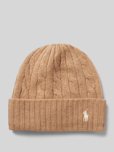 Polo Ralph Lauren Beanie met labelstitching Camel - 1