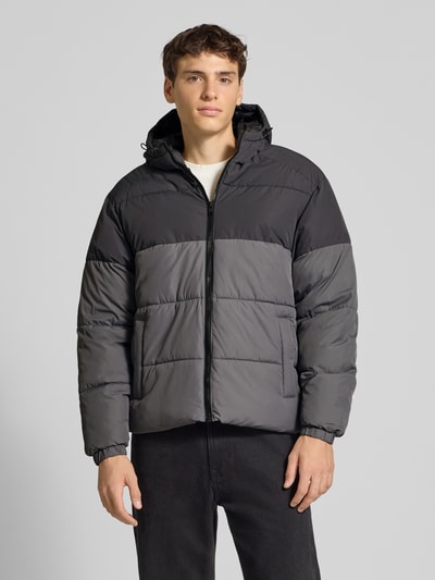 Jack & Jones Steppjacke mit Reißverschluss Modell 'MAZE' Mittelgrau 4