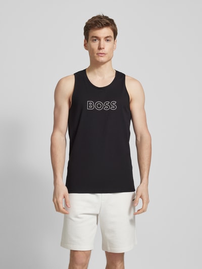 BOSS Tanktop mit Label-Print Modell 'Beach' Black 4
