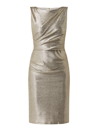 Swing Cocktailjurk in metallic look  Goud gemêleerd - 2