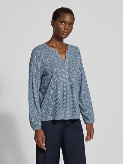 Tom Tailor Regular Fit Bluse aus Baumwoll-Mix Petrol 4