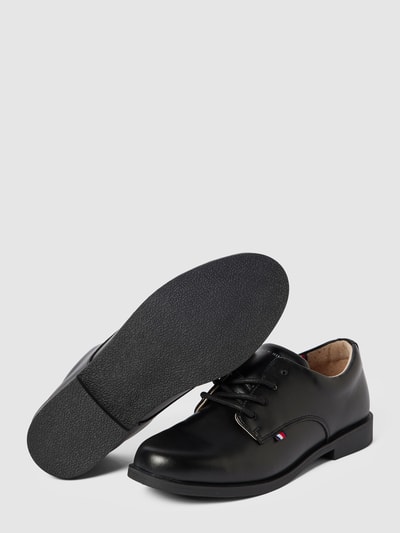 T.Hilfiger Kids Shoes Derby's met labeldetail, model 'SAMIR' Zwart - 3