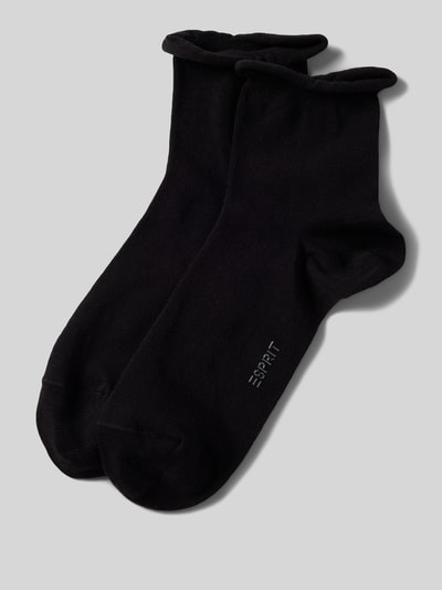 Esprit Socken im unifarbenen Design Modell 'Basic Pure' im 2er-Pack Black 1