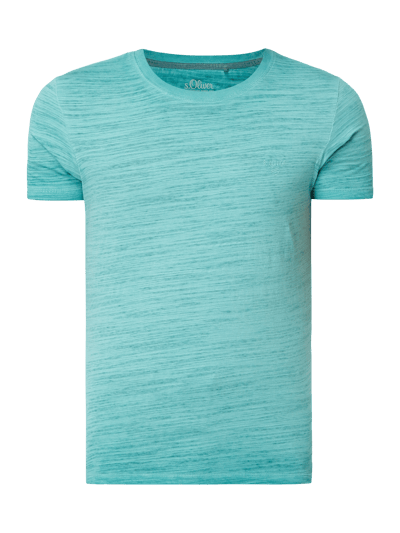 s.Oliver RED LABEL Slim fit T-shirt in washed-out-look Groen - 2