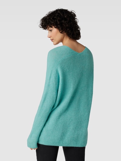 MOS MOSH Oversized Strickpullover mit V-Ausschnitt Modell 'THORA' Mint 5