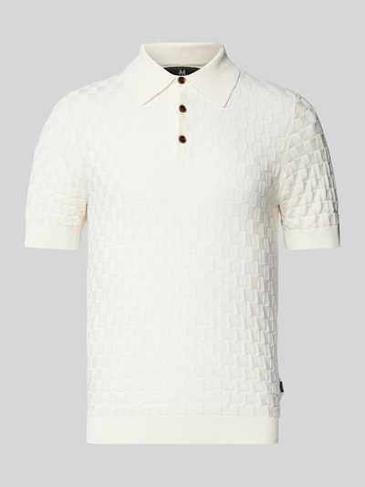 Matinique Slim Fit Poloshirt mit kurzer Knopfleiste Modell 'Heritage' Offwhite 2