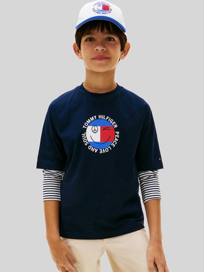 Tommy Hilfiger Kids Regular Fit T-Shirt aus reiner Baumwolle Marine 4