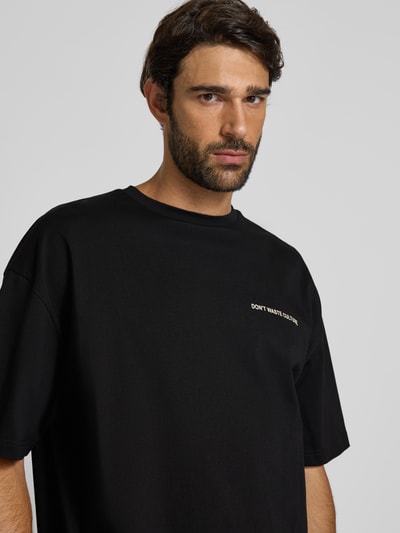 Don´t Waste Culture T-Shirt mit Logo-Print Modell 'Islian' Black 3
