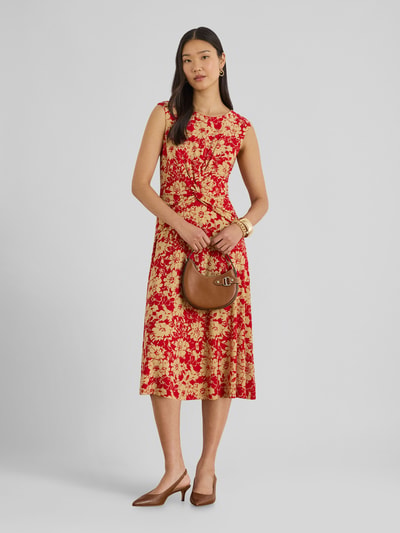 Lauren Ralph Lauren Tailliertes Freizeitkleid mit floral Muster Rostrot Melange 1