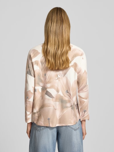 ZABAIONE Bluzka z mieszanki wiskozy z długim rękawem i okrągłym dekoltem Szarobrązowy 5