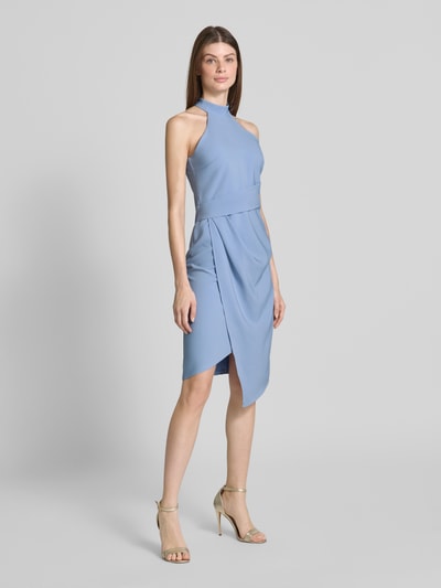 Lipsy Knielange cocktailjurk in wikkellook Lichtblauw - 1
