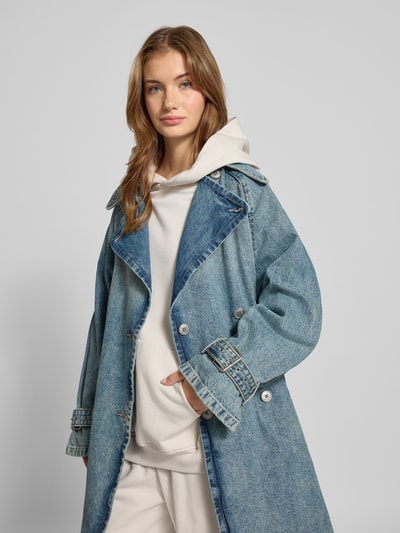 Hugo Blue Relaxed fit trenchcoat van puur katoen Jeansblauw - 3