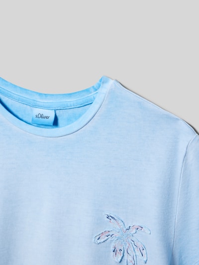 Productfoto, lichtblauw regular fit T-shirt van puur katoen met palmboomdetail van s.Oliver RED LABEL voor kinderen