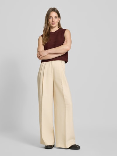 JAKE*S STUDIO WOMAN Gebreide top met structuurmotief Roestrood - 1