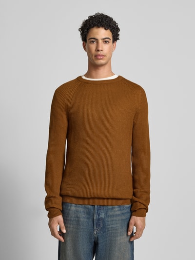 JACK & JONES Gebreide pullover met ronde hals, model 'PANNEL' Beige - 4