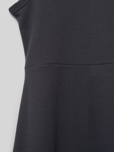 Tom Tailor Leicht ausgestelltes Minikleid in Rippstruktur Graphit 2