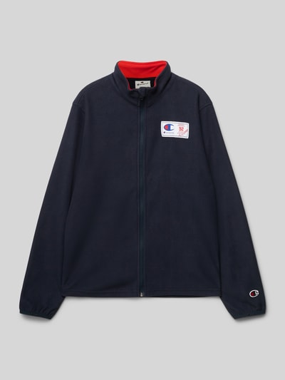 CHAMPION Fleecejacke mit Logo-Stitching Marine 1