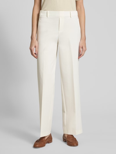 STEHMANN Straight Leg Stoffhose mit Eingrifftaschen Modell 'Fenja' Offwhite 4