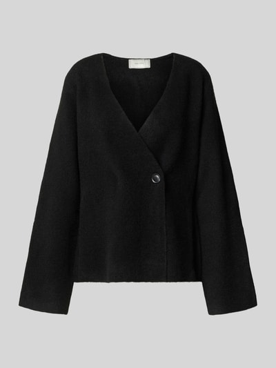 Neo Noir Kurtka z dzianiny z zapięciem na guzik model ‘Marie’ Czarny 2