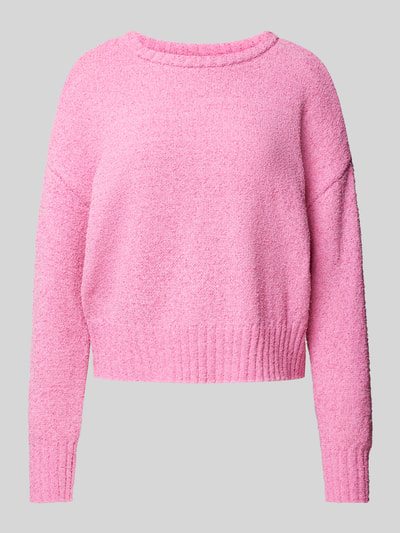 Only Loose Fit Strickpullover mit weichem Garn Modell 'TERESA' Pink 2