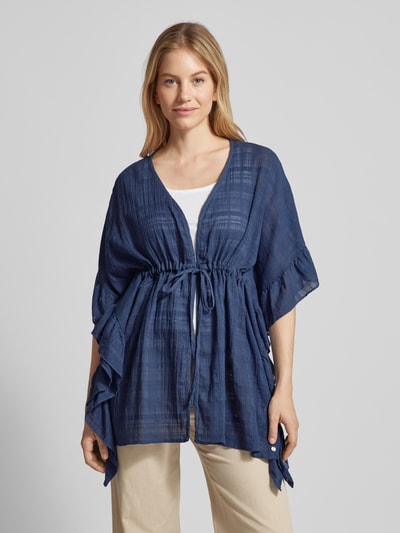 Esprit Poncho mit Volants Marine 4