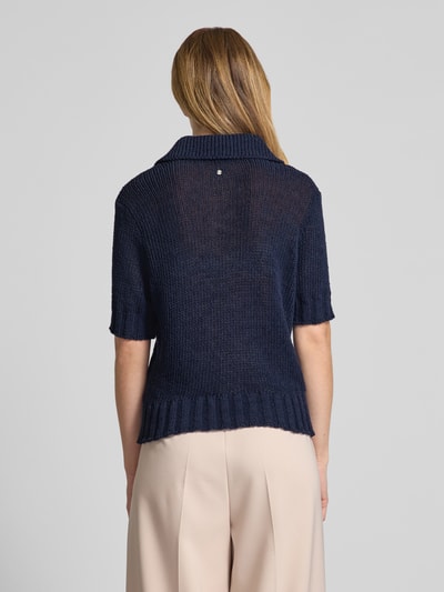 Mustang Bluzka z dzianiny z kołnierzykiem polo model ‘Lolita’ Granatowy 5
