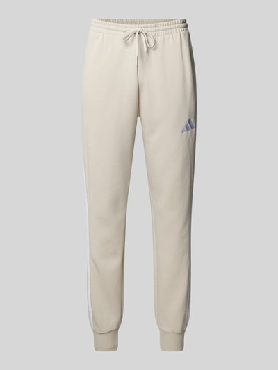 adidas Sportswear Sweatpants met labelstitching en elastische band Zand - 2