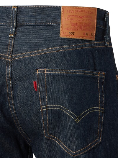 Levi's® Straight Fit Jeans aus Baumwolle Modell '501™'  Dunkelblau 4