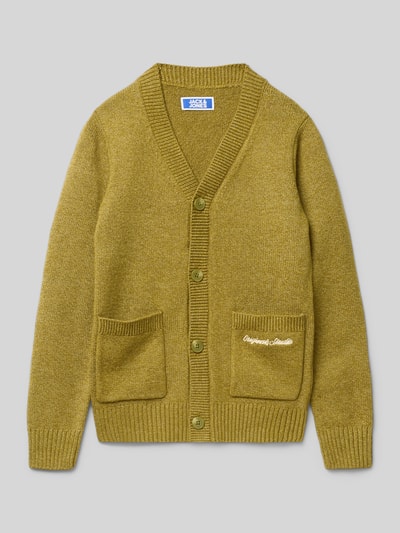 Jack & Jones Kurtka o kroju regular fit z efektem dzianiny model ‘JORN’ Oliwkowy 1