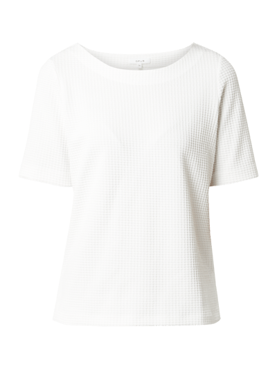 OPUS Shirt mit Waffelstruktur  Offwhite 2