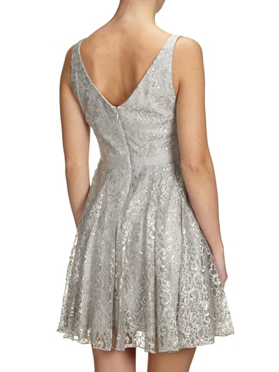 Adrianna Papell Cocktailkleid aus glitzernder Spitze Sand 4