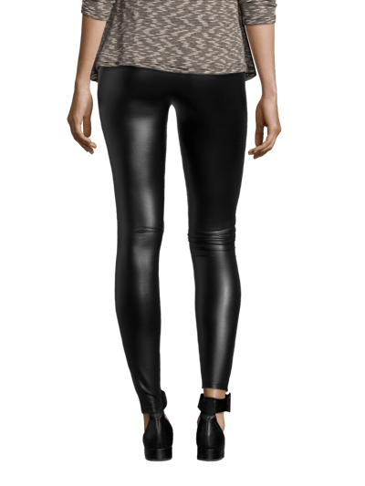 REVIEW Leggings in Leder-Optik Schwarz 9